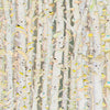 detail of Ghost tress a very limited edition archival print by Claire Burbridge of birch trees and polypore mushrooms with vivid points of color in a pointillist technique