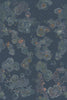 wallpaper designed for interiors of lichen dark blue background with dots of orange yellow white a constellation of rock lichens Edit alt text