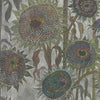 Detail of sunflower Seed Heads luxury hand drawn wallpaper by Claire burbridge